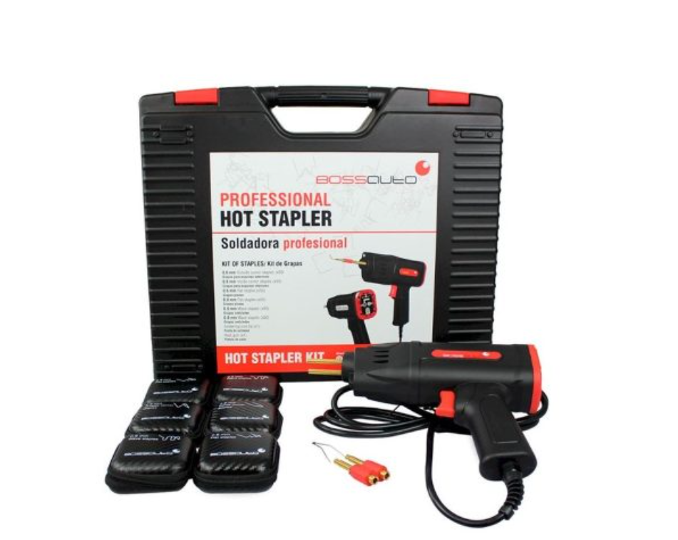 PROFESIONĀLAIS KARSTO SKAVU PLASTMASAS REMONTA LODĒTĀJS (HOT STAPLER)