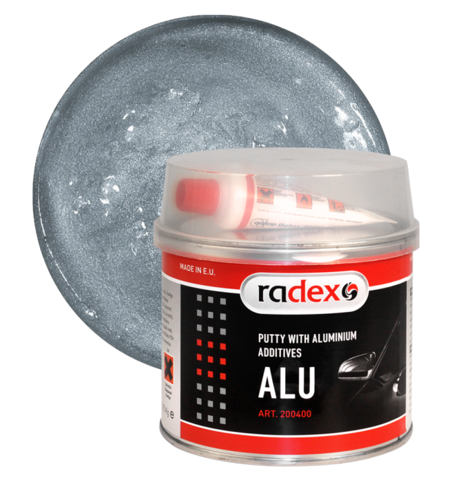 ALU ŠPAKTELE AR ALUMĪNIJA PIEDEVĀM 0.75KG + CIETINĀTĀJS