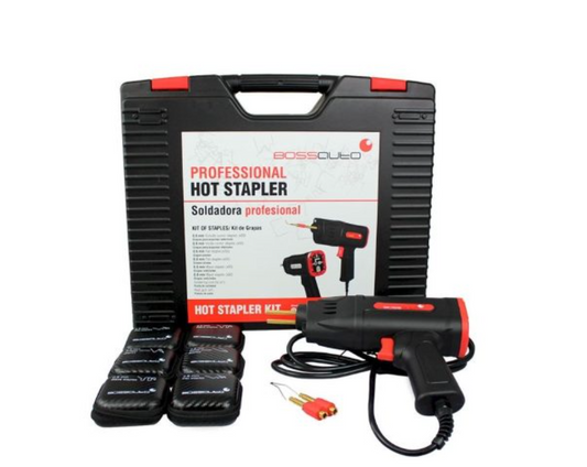 PROFESIONĀLAIS KARSTO SKAVU PLASTMASAS REMONTA LODĒTĀJS (HOT STAPLER)
