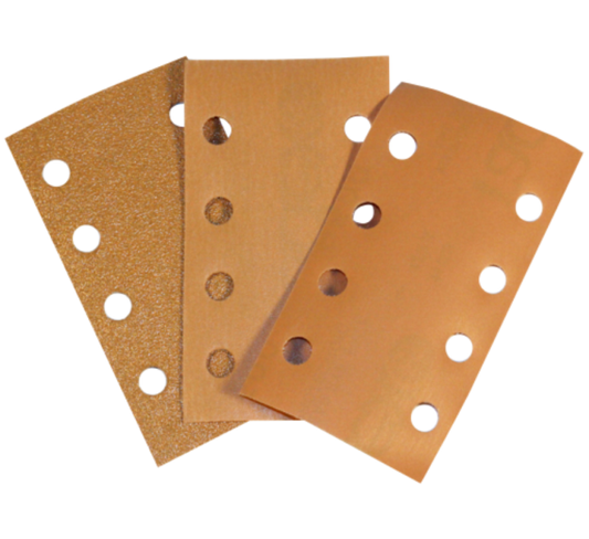 GOLD ABRAZĪVĀS PAPĪRA LOKSNES AR 14 ATVERĒM 70х420 MM