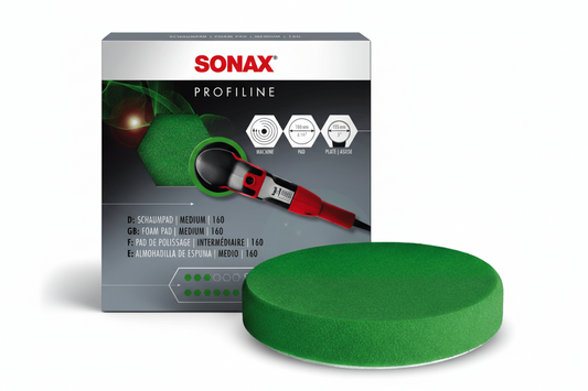 POLISHING SPONGE GREEN 150MM (MEDIUM), VIDĒJI CIETA PUL. RIPA ZAĻA