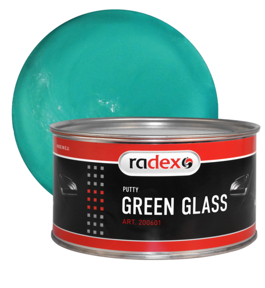 GREEN GLASS ŠPAKTELE AR STIKLŠĶIEDRU + CIETINĀTĀJS